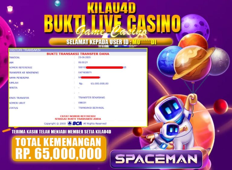BUKTI KEMENANGAN CASINO