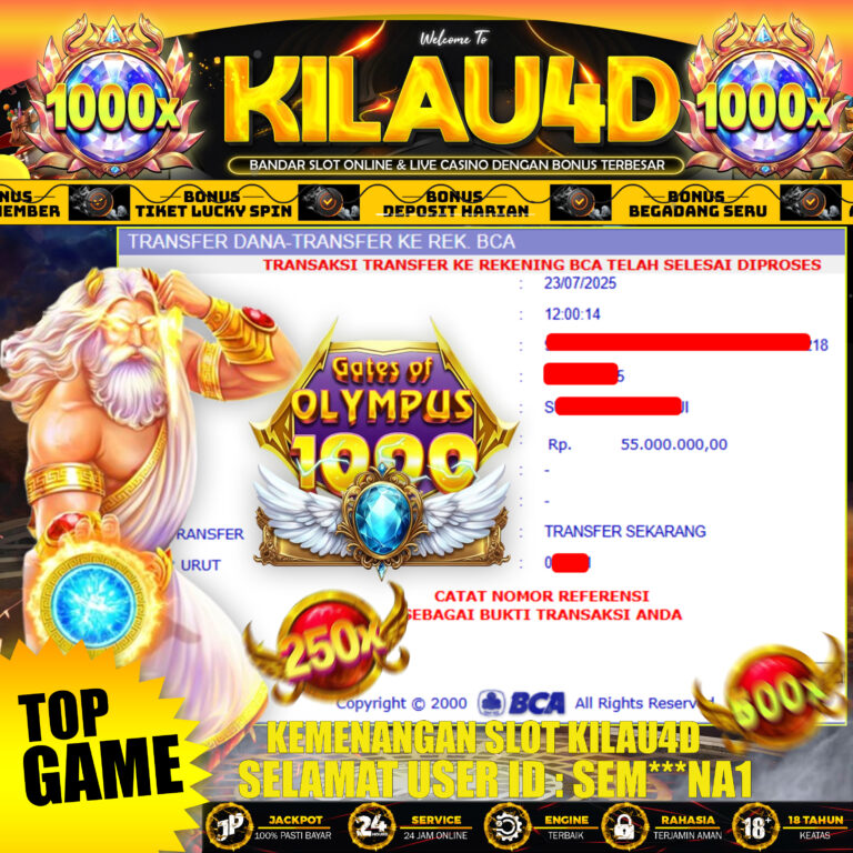 BUKTI KEMENANGAN SLOT