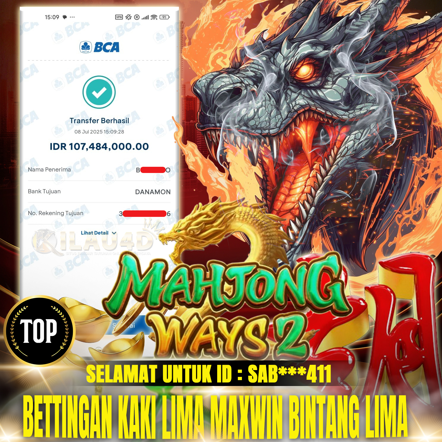 BUKTI KEMENANGAN SLOT