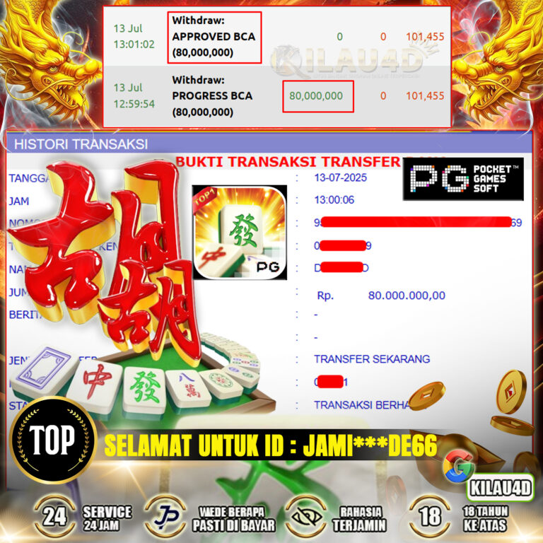 BUKTI KEMENANGAN SLOT