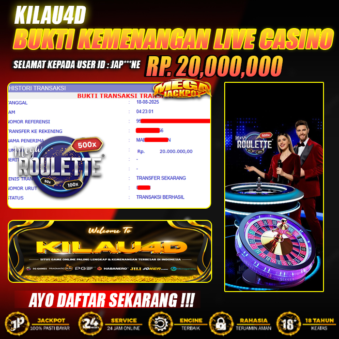 BUKTI KEMENANGAN SLOT CASINO