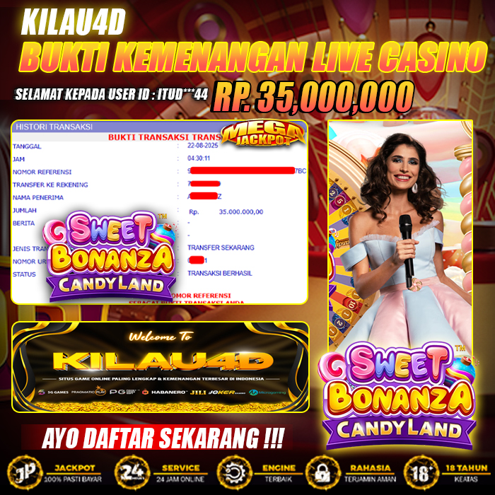 BUKTI KEMENANGAN BESAR KILAU4D CASINO