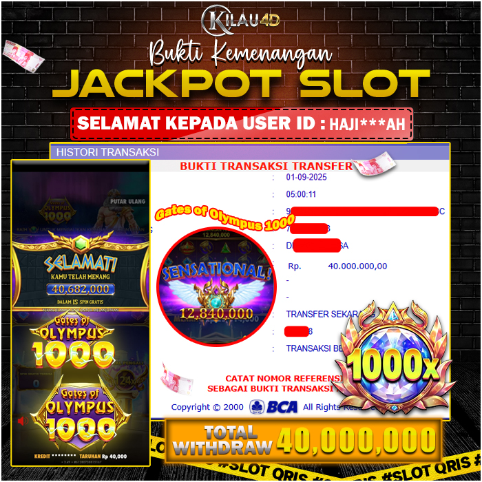 KEMENANGAN BESAR SLOT KILAU4D
