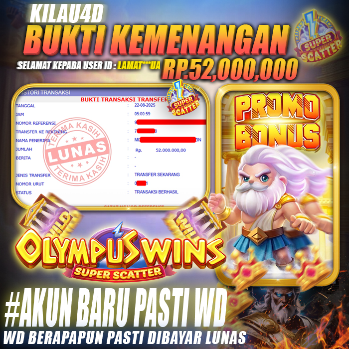 BUKTI KEMENANGAN BESAR SLOT KILAU4D