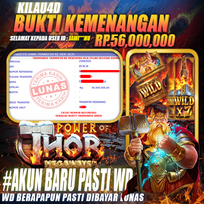 KEMENANGAN BESAR SLOT KILAU4D