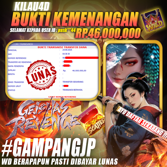 BUKTI KEMENANGAN BESAR SLOT KILAU4D