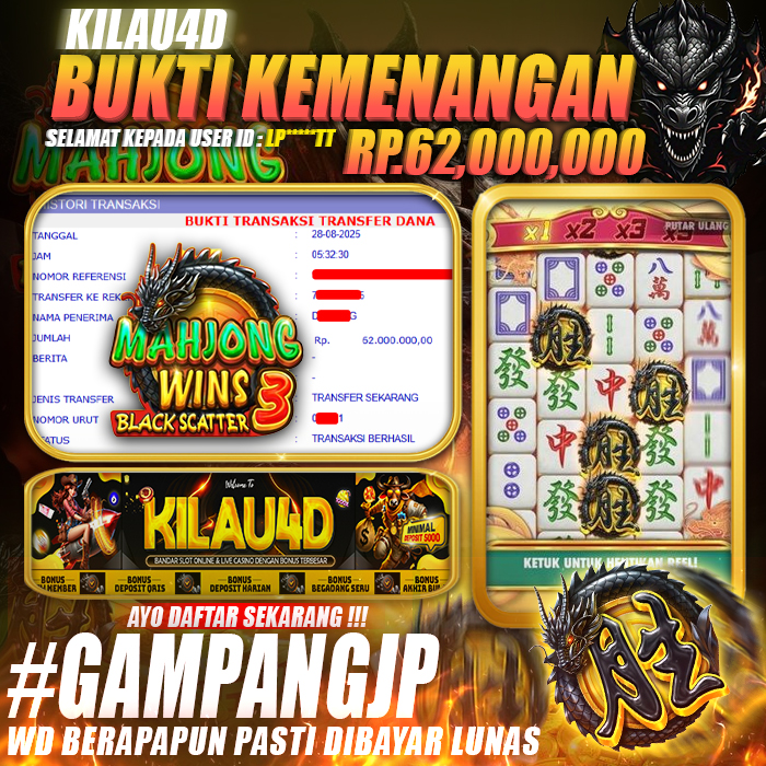 KEMENANGAN BESAR SLOT KILAU4D