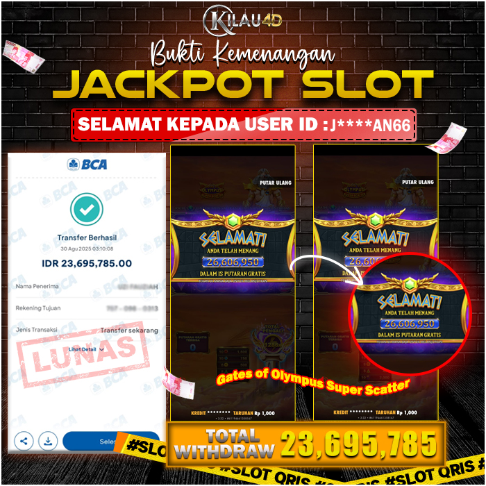 KEMENANGAN BESAR SLOT KILAU4D