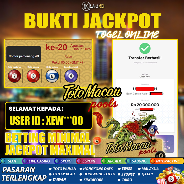 BUKTI KEMENANGAN BESAR TOGEL KILAU4D