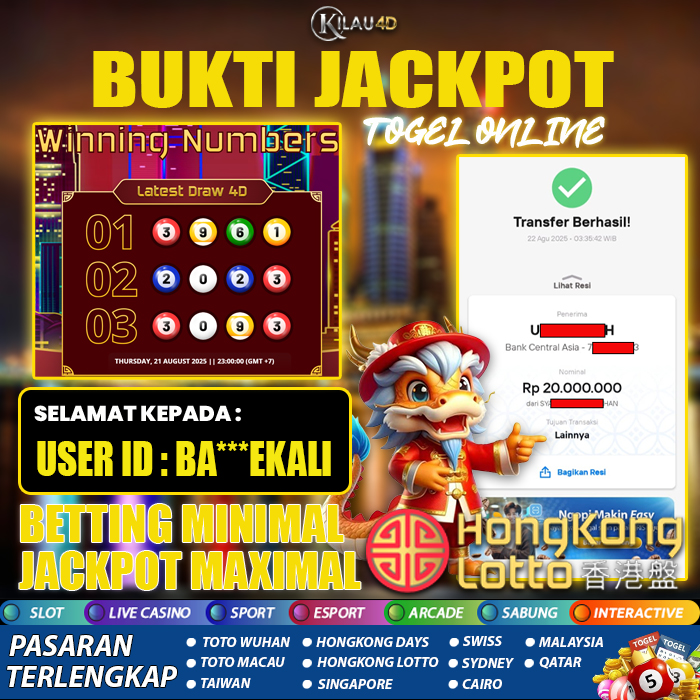 BUKTI KEMENANGAN BESAR TOGEL KILAU4D