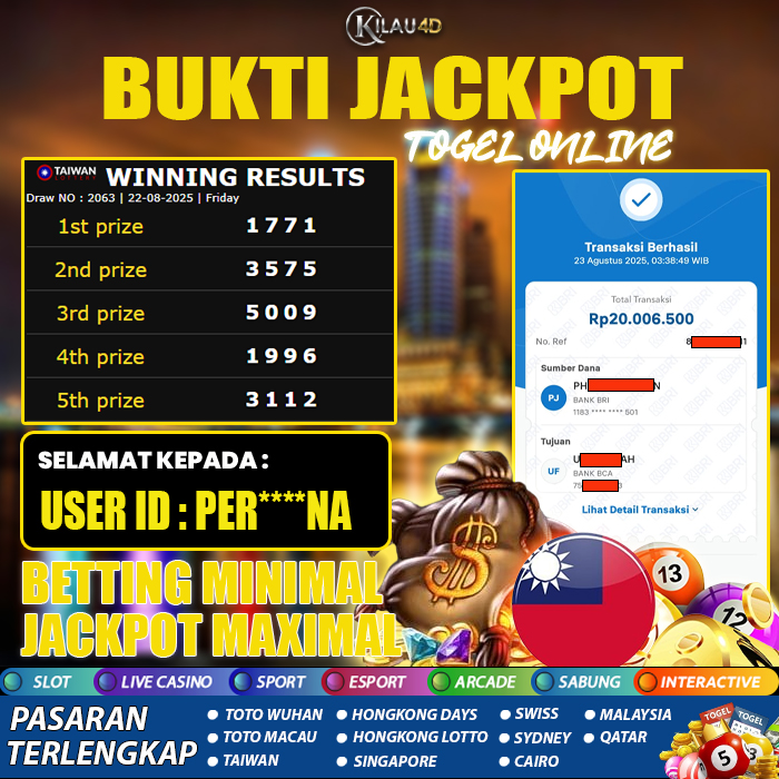KEMENANGAN BESAR TOGEL 23 AGUSTUS