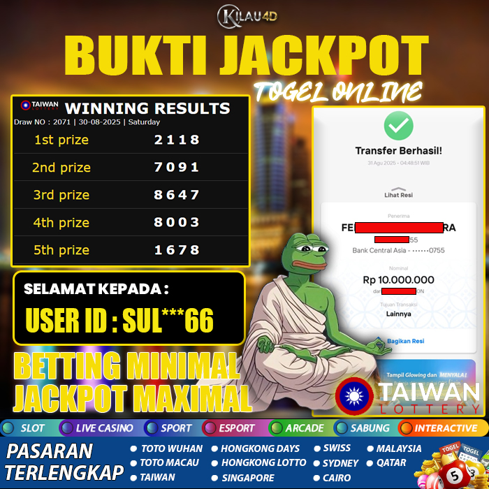 KEMENANGAN BESAR TOGEL KILAU4D
