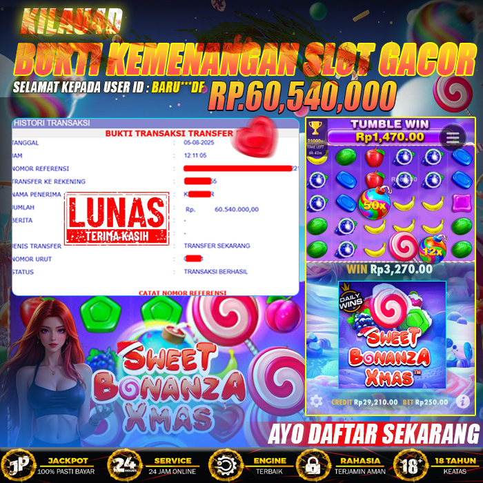 BUKTI KEMENANGAN SLOT KILAU4D