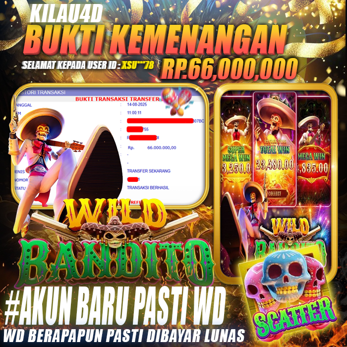 BUKTI KEMENANGAN SLOT KILAU4D
