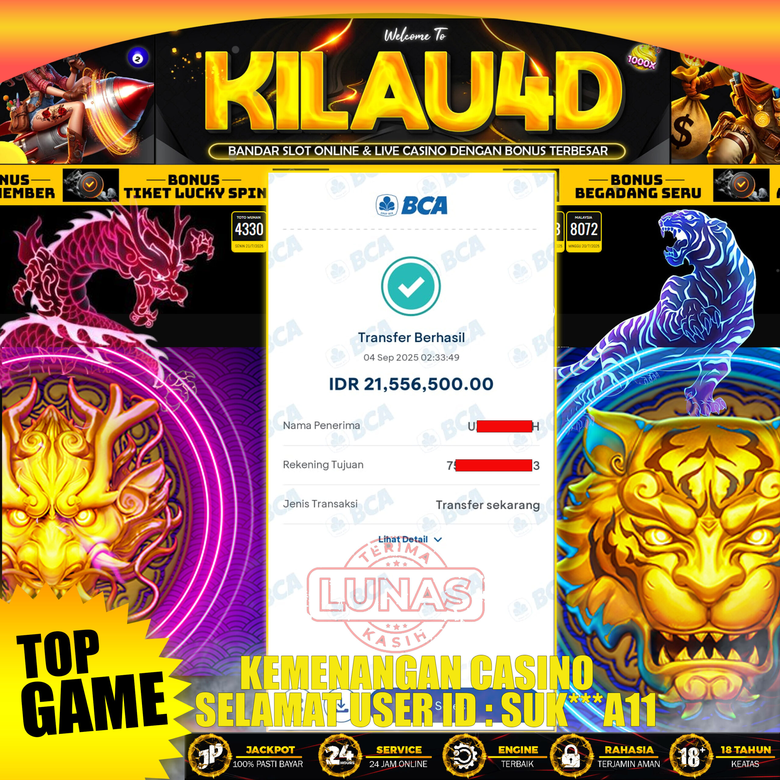 KEMENANGAN BESAR CASINO KILAU4D