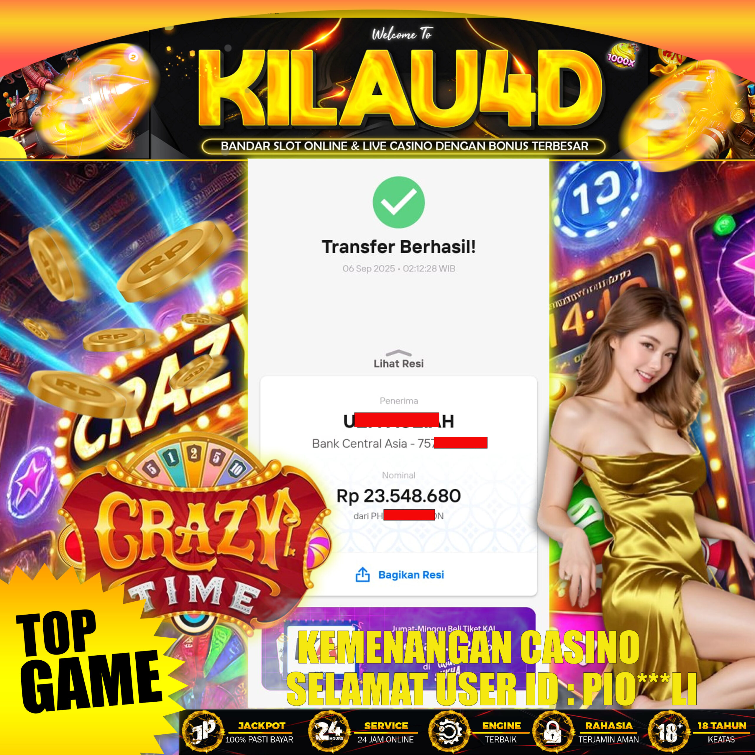 KEMENANGAN BESAR LIVECASINI KILAU4D