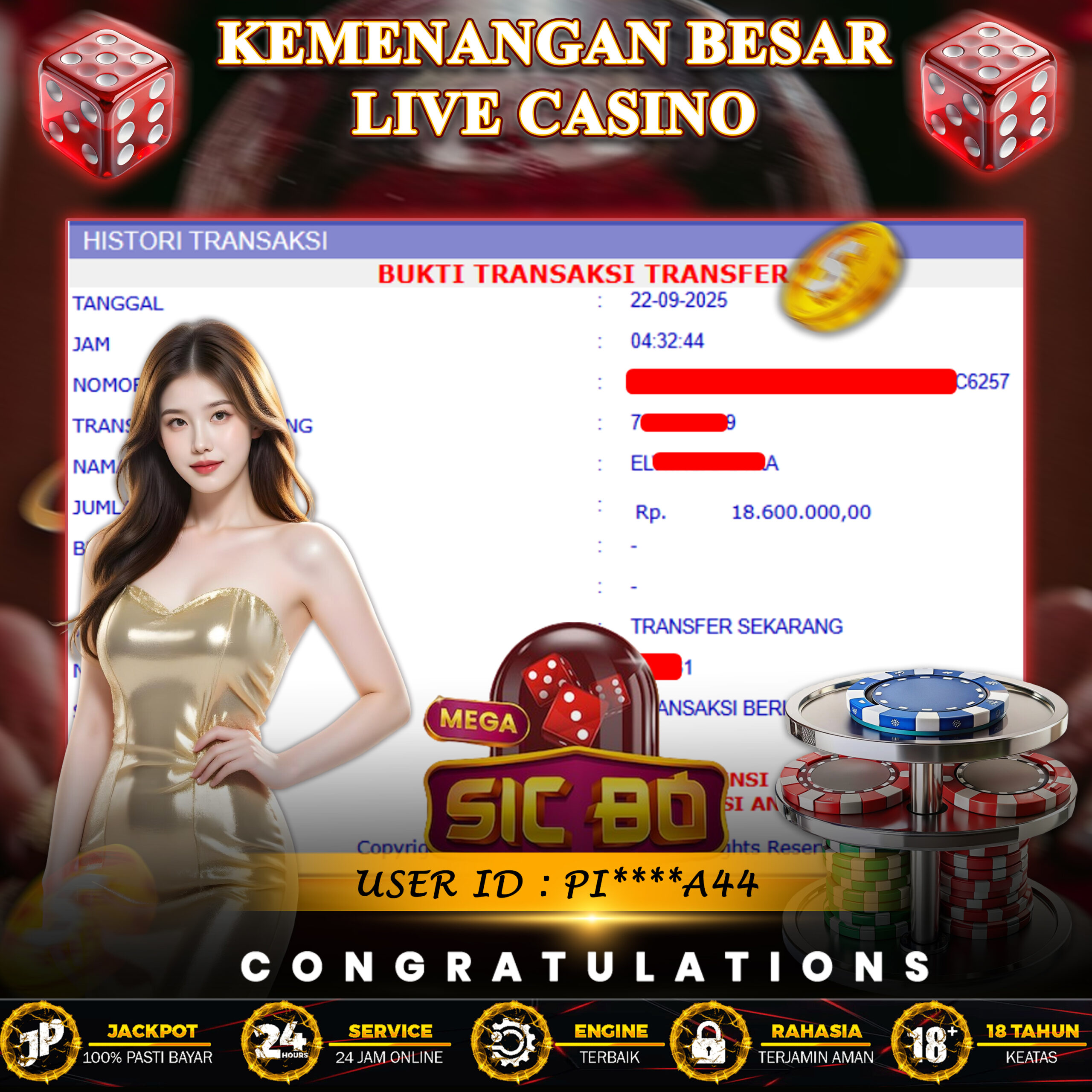 KEMENANGAN BESAR LIVECASINO KILAU4D