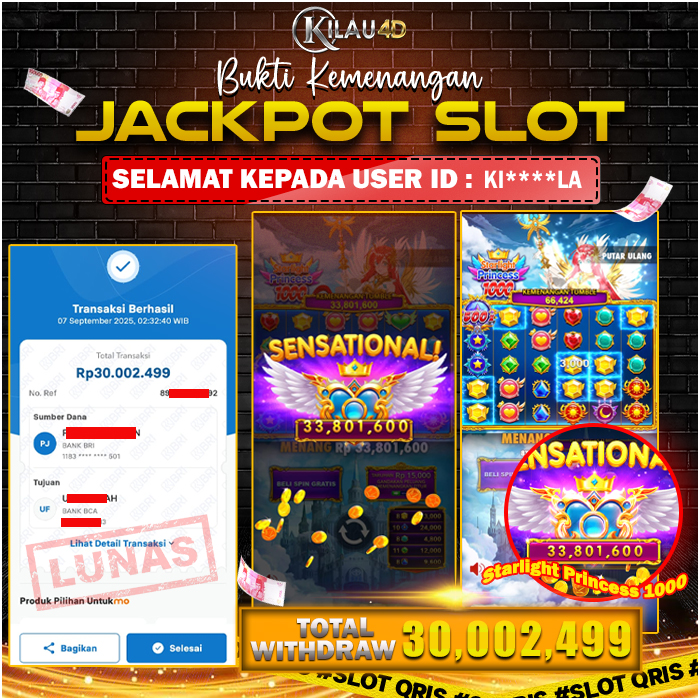 KEMENANGAN BESAR SLOT KILAU4D
