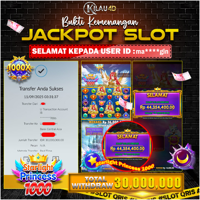 KEMENANGAN BESAR SLOT KILAU4D