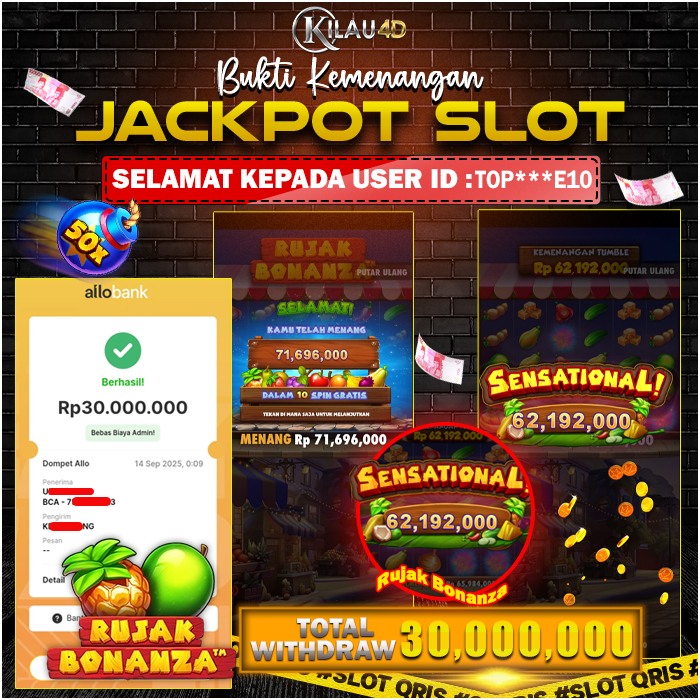 KEMENANGAN BESAR SLOT KILAU4D