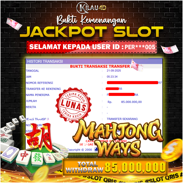 KEMENANGAN BESAR SLOT KILAU4D