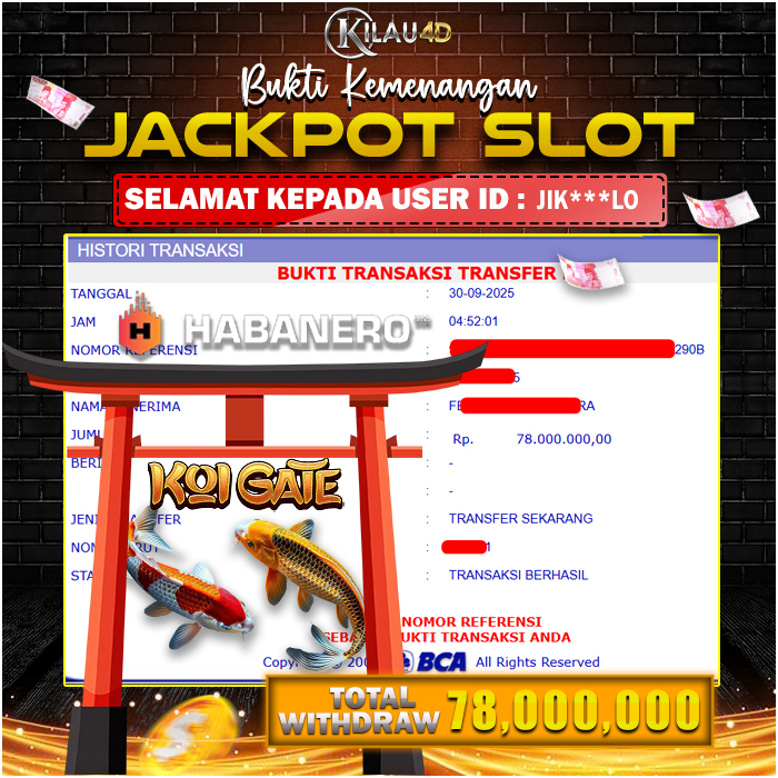 KEMENANGAN BESAR SLOT KILAU4D