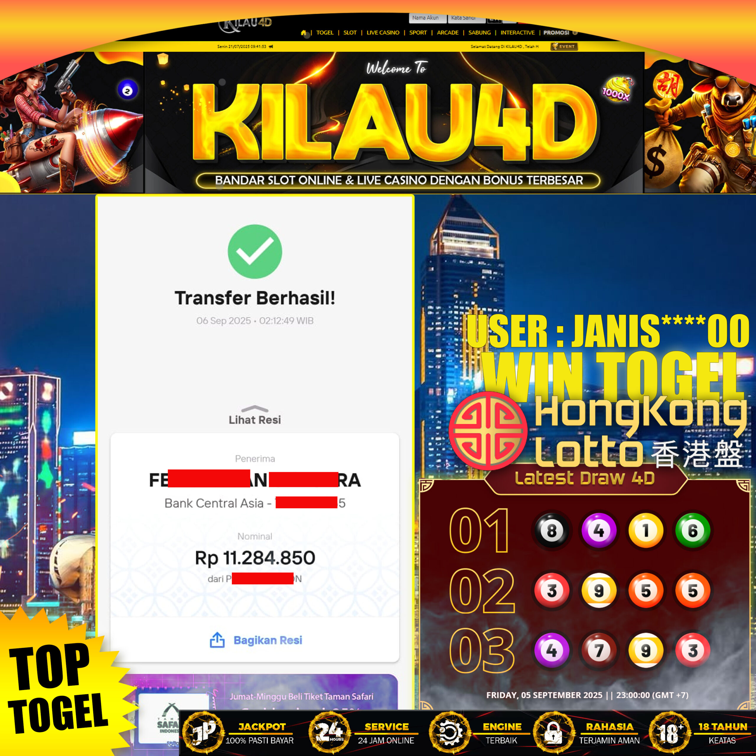 KEMENANGAN BESAR TOGEL KILAU4D