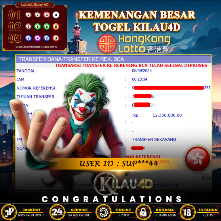 KEMENANGAN BESAR TOGEL KILAU4D