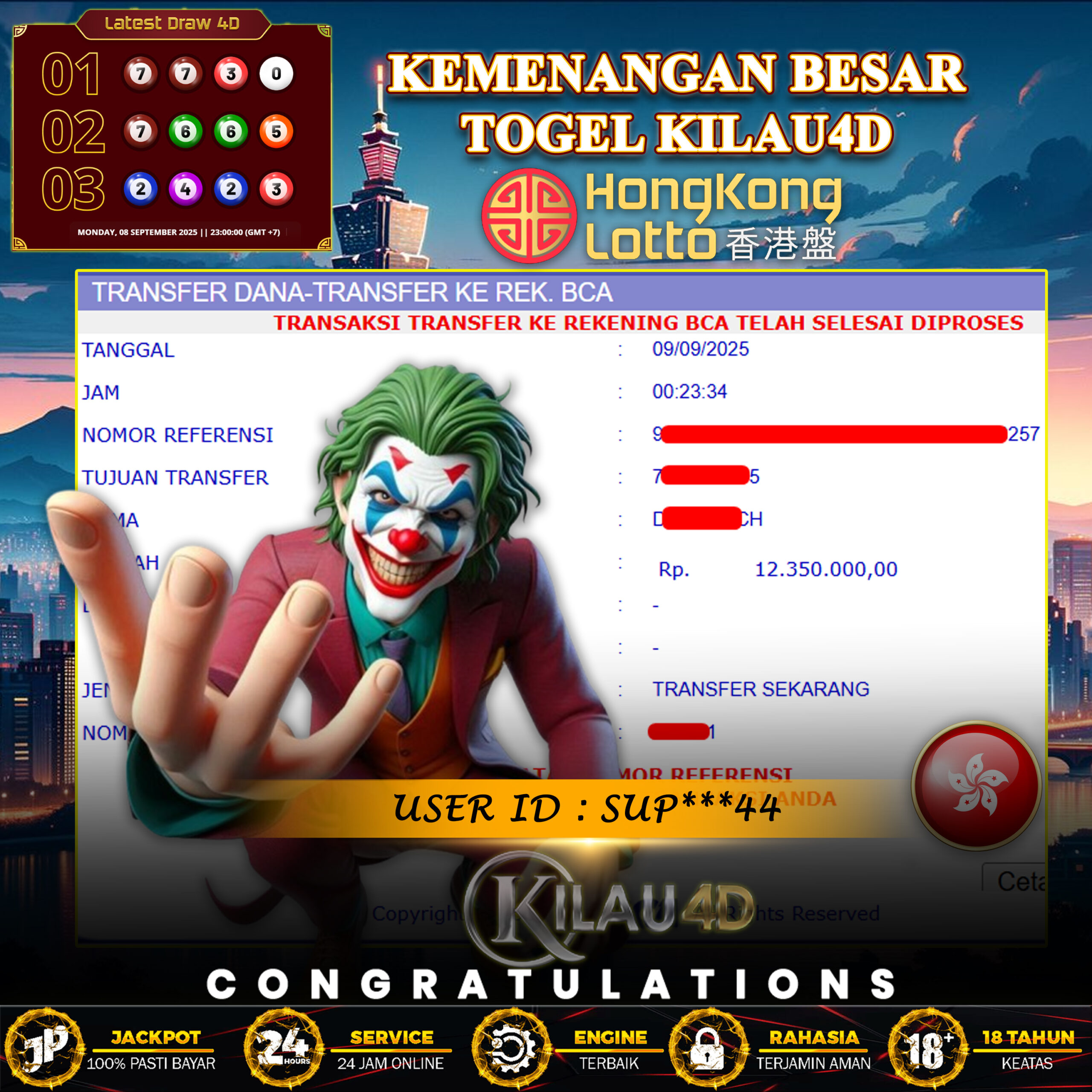 KEMENANGAN BESAR TOGEL KILAU4D