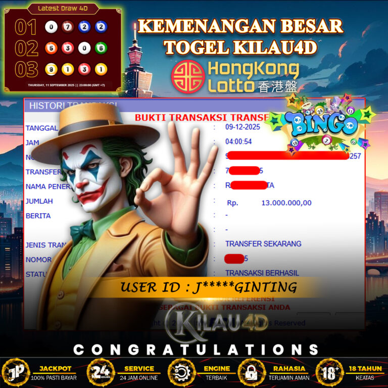 KEMENANGAN BESAR TOGEL KILAU4D