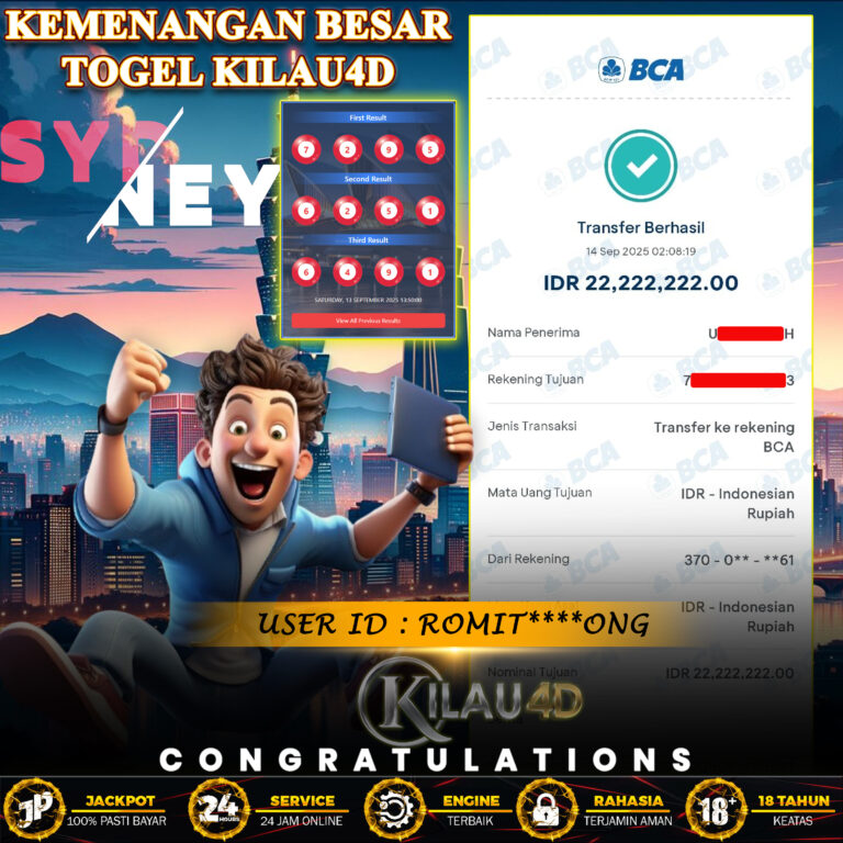 KEMENANGAN BESAR TOGEL KILAU4D
