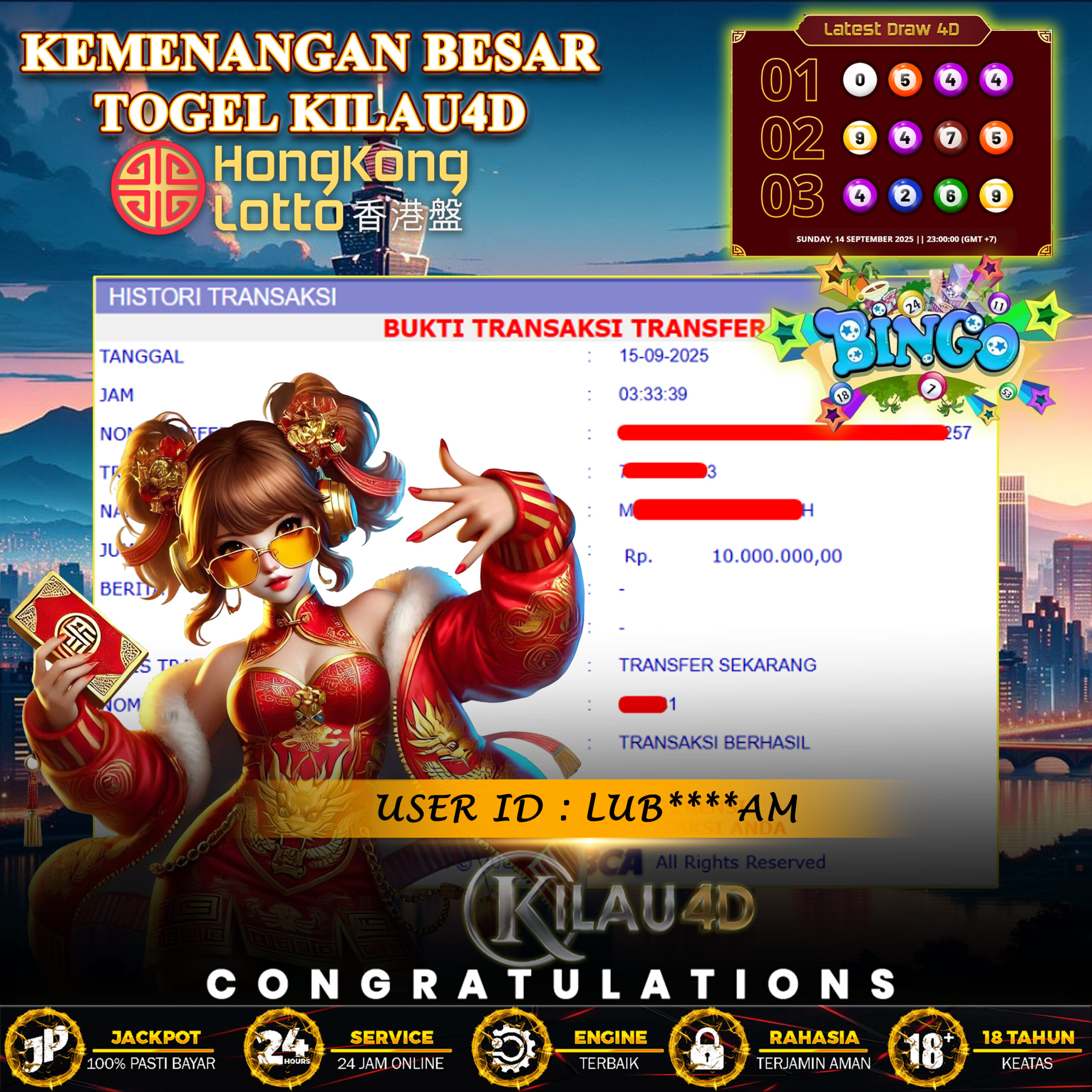 KEMENANGAN BESAR TOGEL KILAU4D
