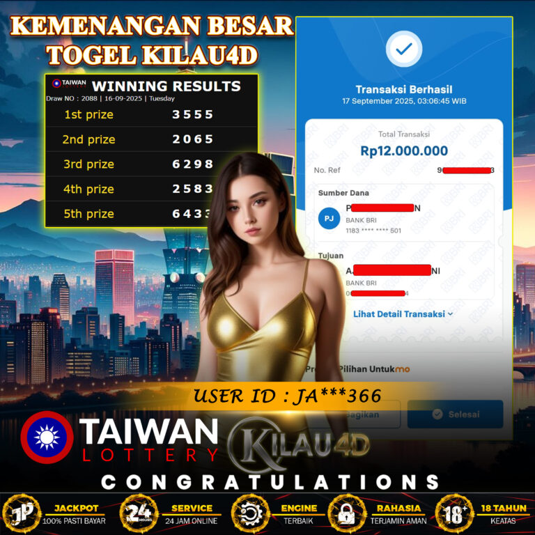 KEMENANGAN BESAR TOGEL KILAU4D