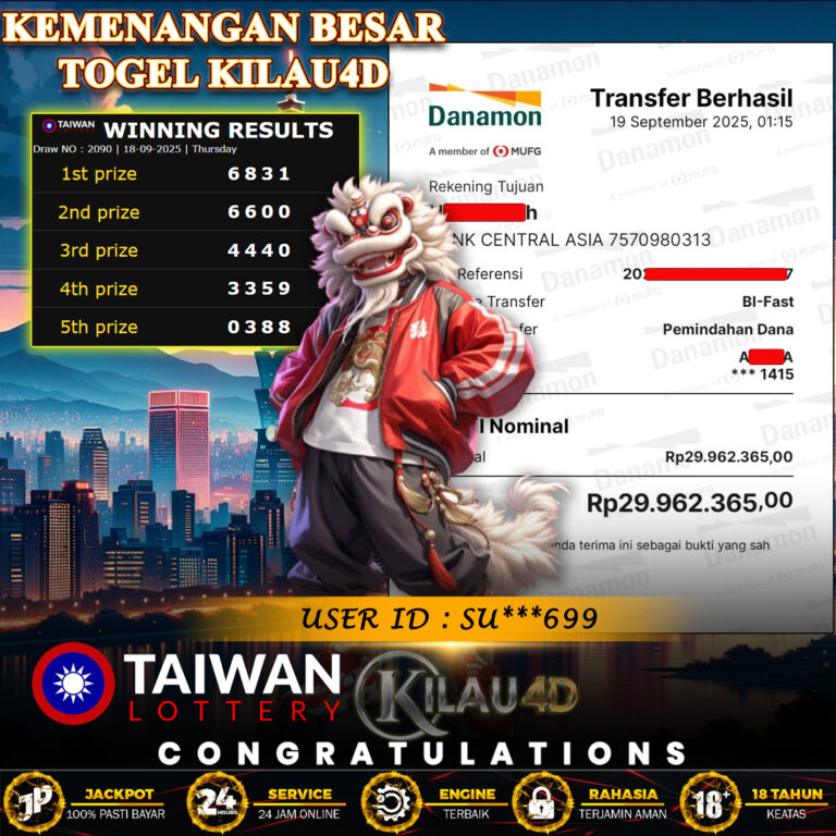 KEMENANGAN BESAR TOGEL KILAU4D
