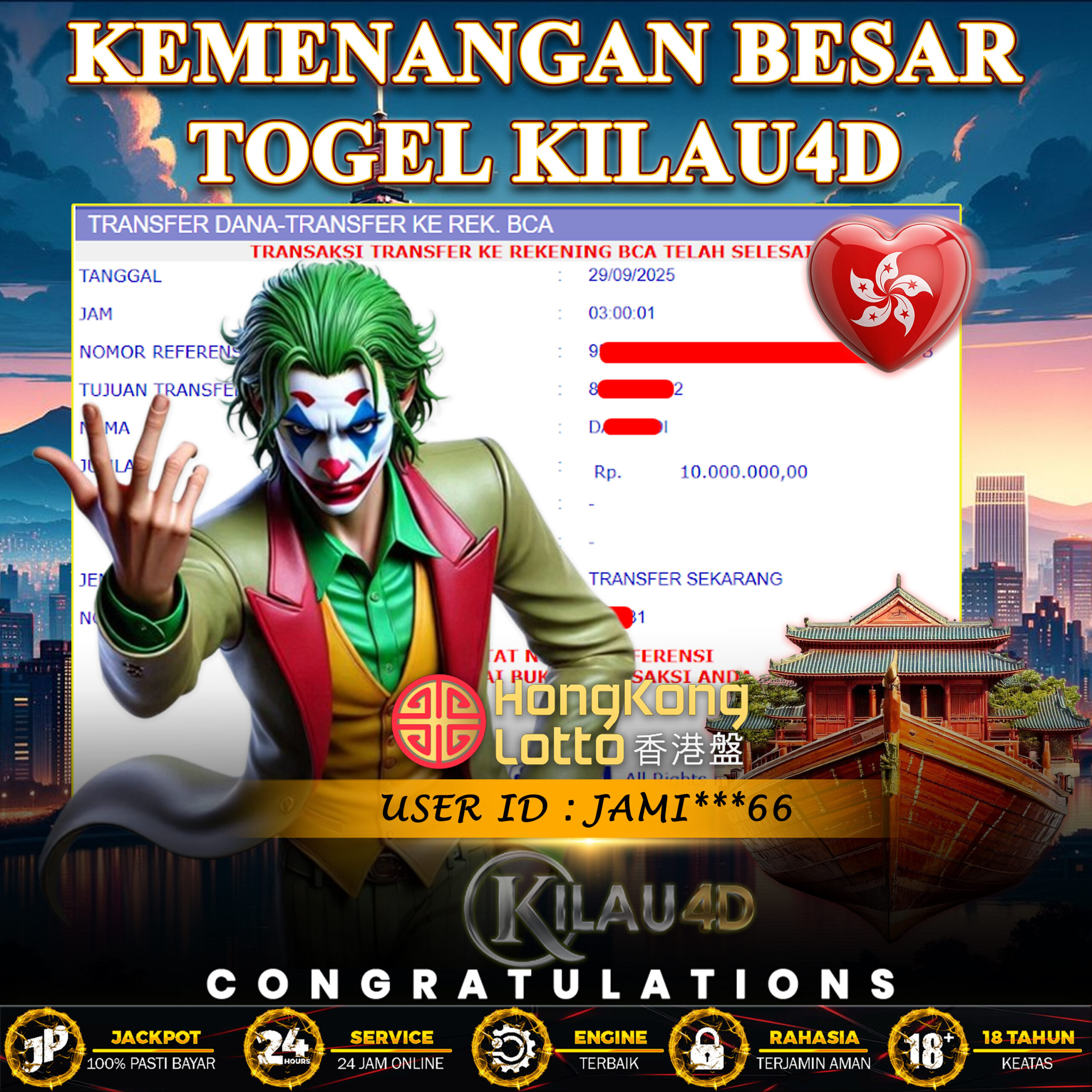 KEMENANGAN BESAR TOGEL KILAU4D