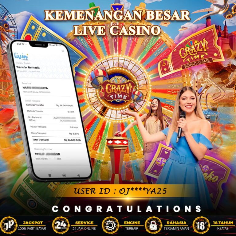 KEMENANGAN BESAR LIVE CASINO MEMBER KILAU4D 25 SEPTEMBER 2025 CRAZY TIME