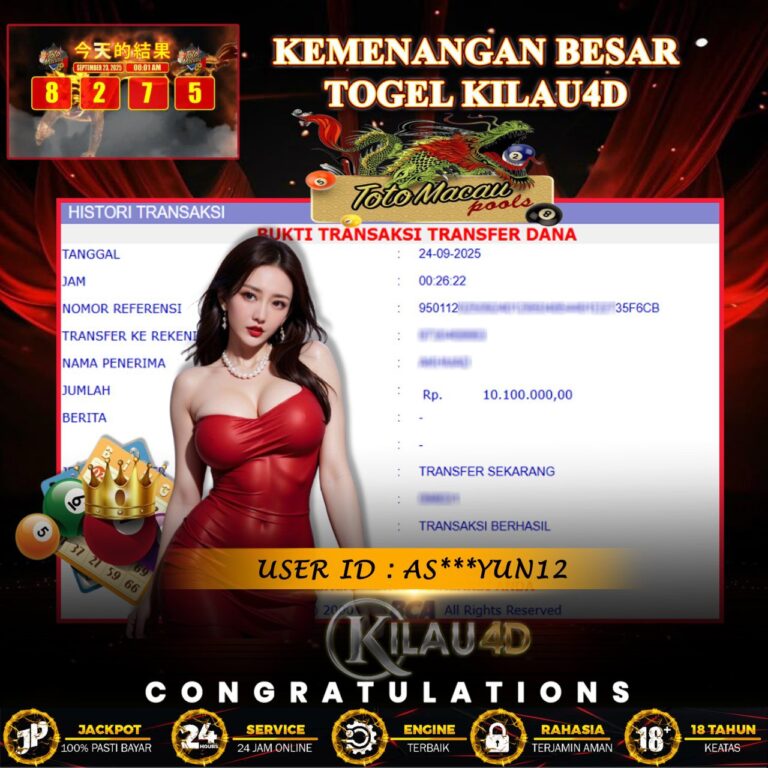 BUKTI JP TOGEL MEMBER KILAU4D 24 SEPTEMBER PERMAINAN TEBAK TOTOMACAU POOLS