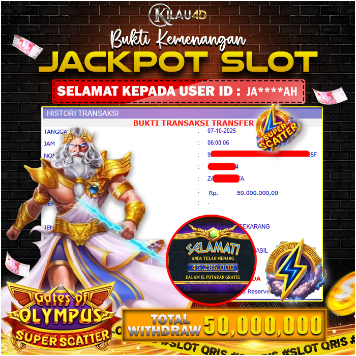 KEMENANGAN BESAR SLOT KILAU4D