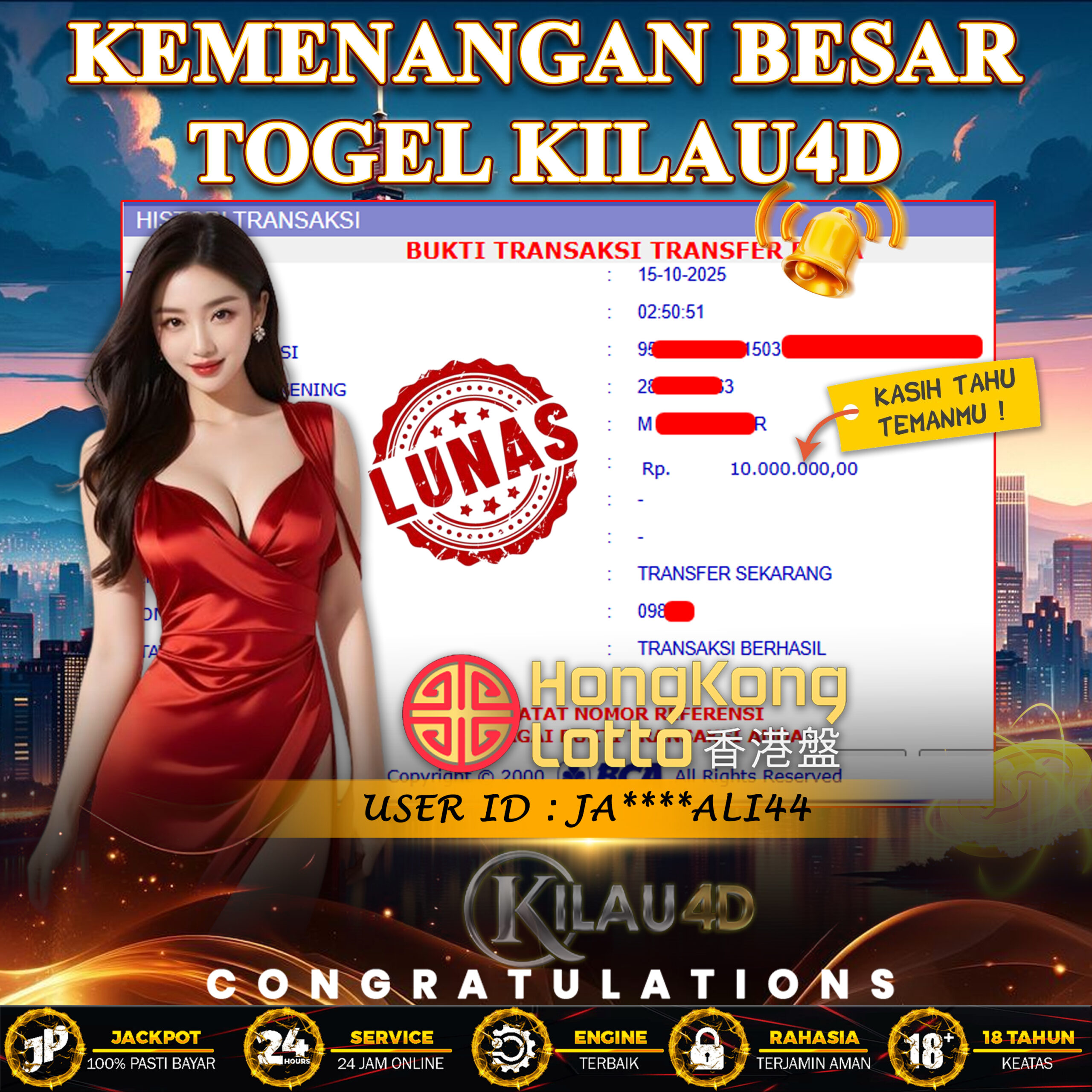 KEMENANGAN BESAR TOGEL KILAU4D