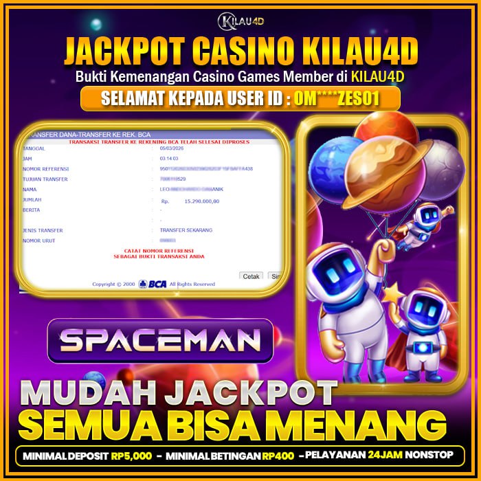 KEMENANGAN BESAR LIVE CASINO MEMBER KILAU4D 05 MARET 2026 BERMAIN DI BIS BASS CRAS