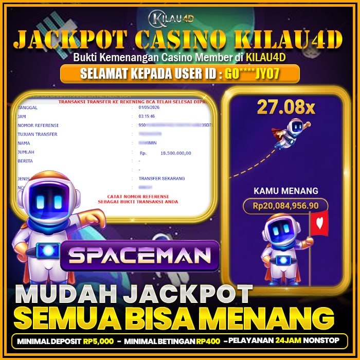 KEMENANGAN BESAR LIVE CASINO MEMBER KILAU4D 1 MEI 2026 BERMAIN DI SPACEMAN